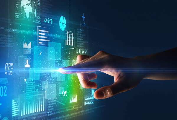 Finger touching interface