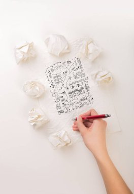 El buruşuk kağıt yazma