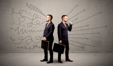 İki seçenek ile işadamı