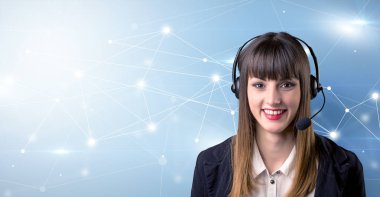 Kadın telemarketer kavramı