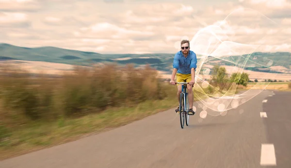 Gorgeous rider in the fabulous nature — Stock Photo, Image