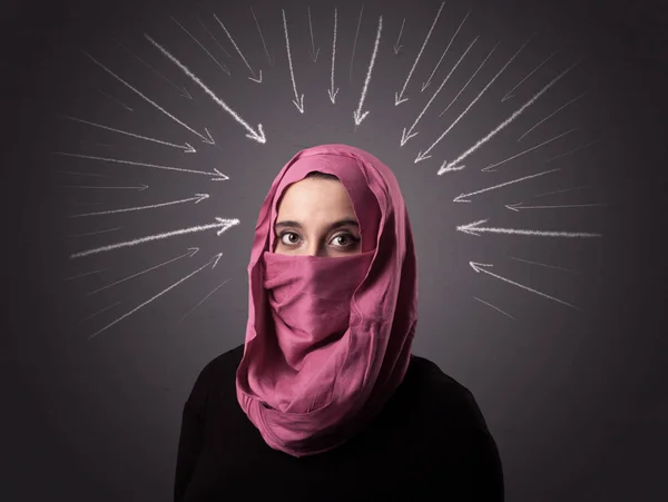 Muslimische Frau trägt Niqab — Stockfoto