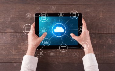 El tablet sistemi kavramı Merkezi bulut ile kullanma