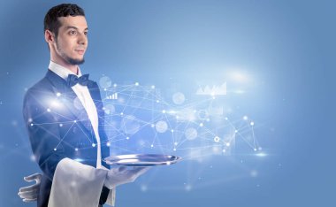 Mali kavramı tepsiye garson tarafından yaptı