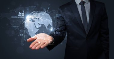 Küresel Internet kavramı işadamı ile kullanma