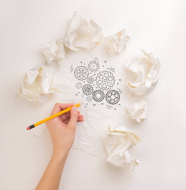 El buruşuk kağıt yazma