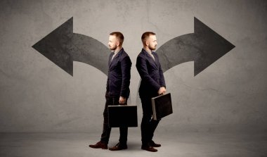 İki seçenek ile işadamı