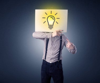 Ampul ile işadamı holding kağıt