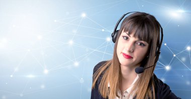 Kadın telemarketer kavramı