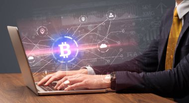 Küresel bitcoin Döviz Kuru kavram kontrol el