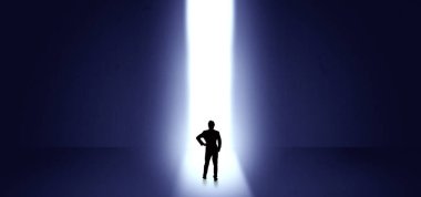 Bir şey sonunda ışık görmek işadamı