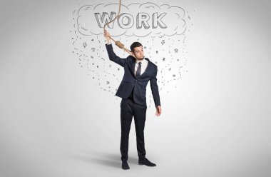 Umutsuz işadamı intihar ip konsepti ile