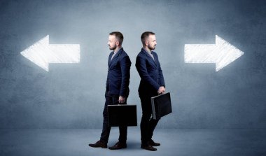 İki seçenek ile işadamı