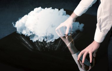 Etkileşimli tablo dokunmadan eller