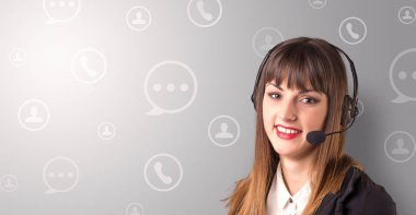 Kadın telemarketer kavramı