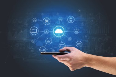 El telefon grafikler ve grafikleri ve raporları genel kavram çalışma