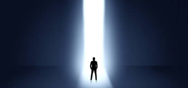 Bir şey sonunda ışık görmek işadamı