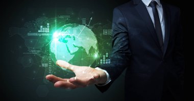 Küresel Internet kavramı işadamı ile kullanma