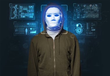 Genç adam yüz tanıma