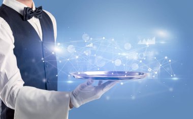 Mali kavramı tepsiye garson tarafından yaptı