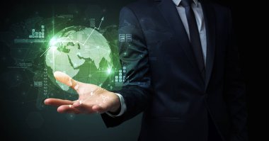 Küresel Internet kavramı işadamı ile kullanma