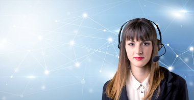 Kadın telemarketer kavramı