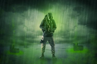 Patlamadan sonra terk edilmiş bir alanda korumak