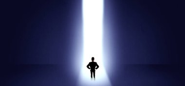 Bir şey sonunda ışık görmek işadamı