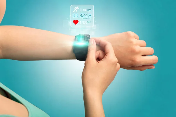 Mano smartwatch concepto — Foto de Stock