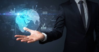 Küresel Internet kavramı işadamı ile kullanma