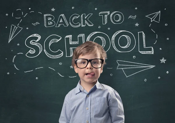 Cute boy with back to school concept — Stock Photo, Image