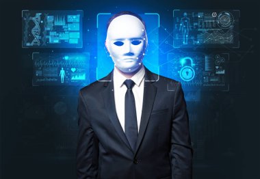 Genç adam yüz tanıma