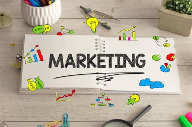 Defter ile office araçları katta