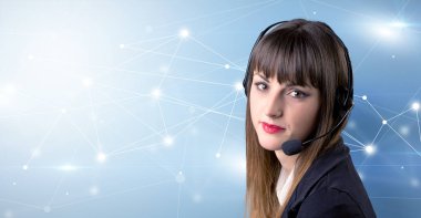 Kadın telemarketer kavramı