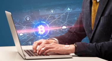 Küresel bitcoin Döviz Kuru kavram kontrol el