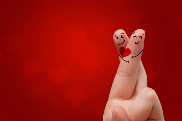 お互いを愛する笑顔指 — ストック写真