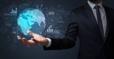 Küresel Internet kavramı işadamı ile kullanma