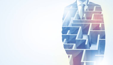 Ayakta ve labirent ile düşünme işadamı