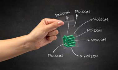 Hapları blackboard duvar kağıdı ile teslim