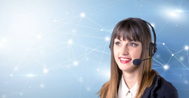 Kadın telemarketer kavramı