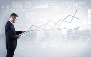 Ayakta ve küresel bir şirket ekonomik sonuçlarını sunma Danışmanı