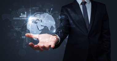 Küresel Internet kavramı işadamı ile kullanma