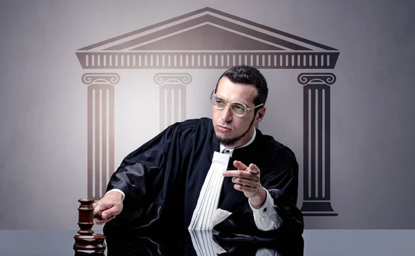 Young judge making decision — Stock Photo, Image