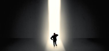 Bir şey sonunda ışık görmek işadamı