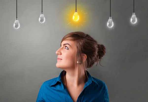 Young student looking for new idea — Stock Photo, Image