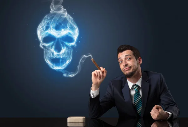 Businessman smoking concept — Stock Photo, Image