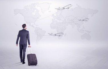 Dünyanın her yerinde onun gezisi işadamı