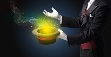 İllüzyonist el hüner değnek ile yapma