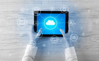 El tablet sistemi kavramı Merkezi bulut ile kullanma