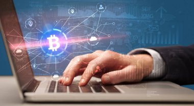 Küresel bitcoin Döviz Kuru kavram kontrol el